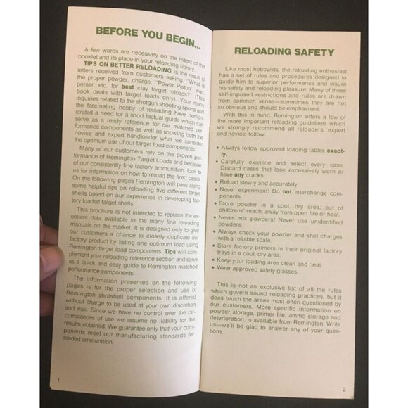 Remington Tips on Better Reloading Pamphlet VINTAGE 1976 - Picture 2 of 5